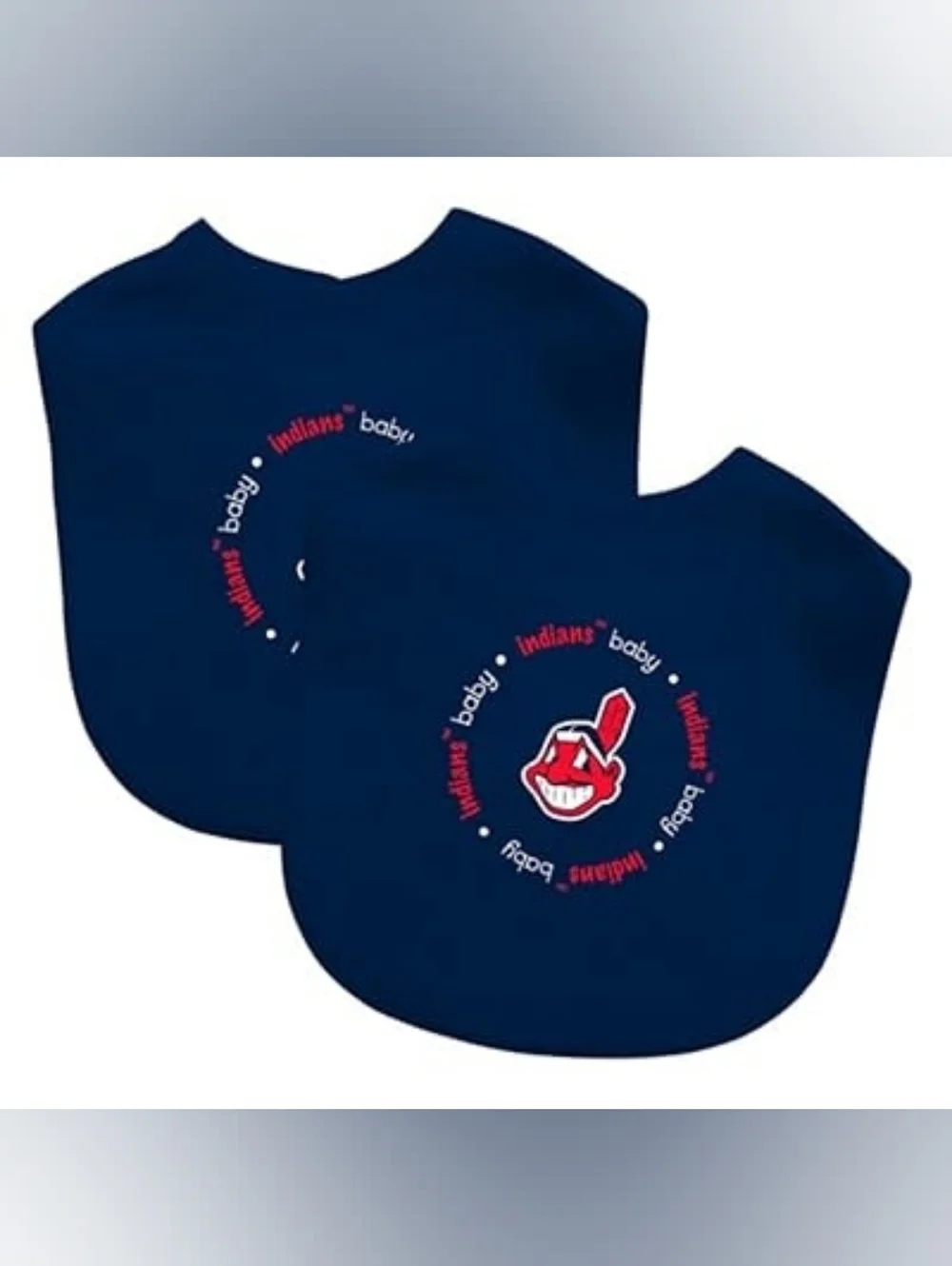 MLB Cleveland Indians Baby Infant ALL PRO BIB 2PACK LITTLE FAN Blue NWT
